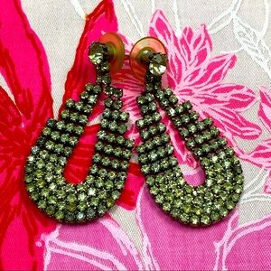 •vintage• {GLITTERY} Rhinestone dangle Earrings